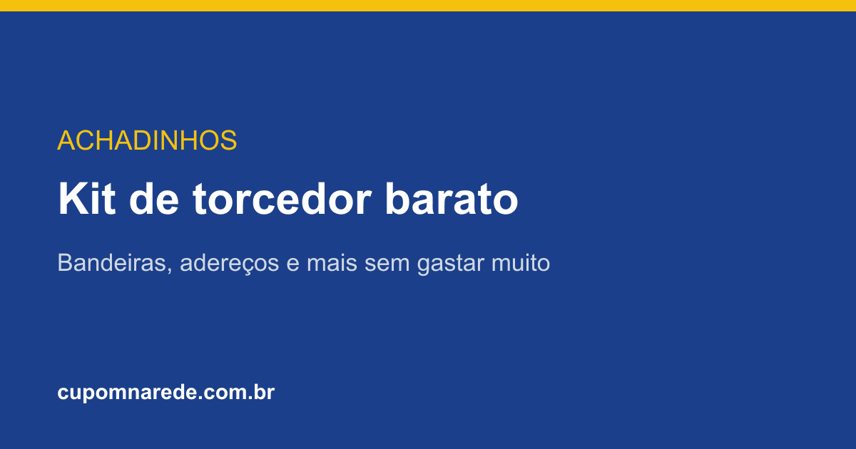 Arte 'Kit de torcedor barato' sobre fundo azul